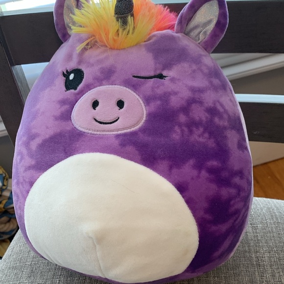 Squishmallow Winking Purple Rainbow Unicorn plush - Picture 4 of 4